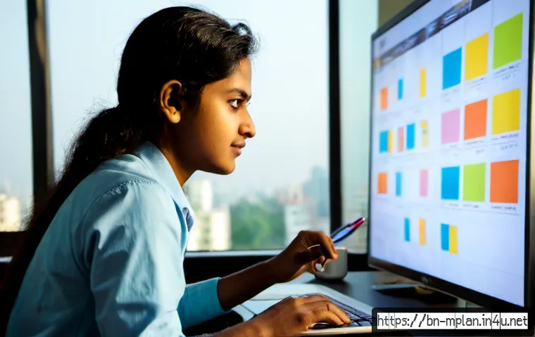 미디어 플래너 실무 능력 키우는 법 - Photorealistic scene of a young Bangladeshi media planner developing practical skills at a modern Dh...